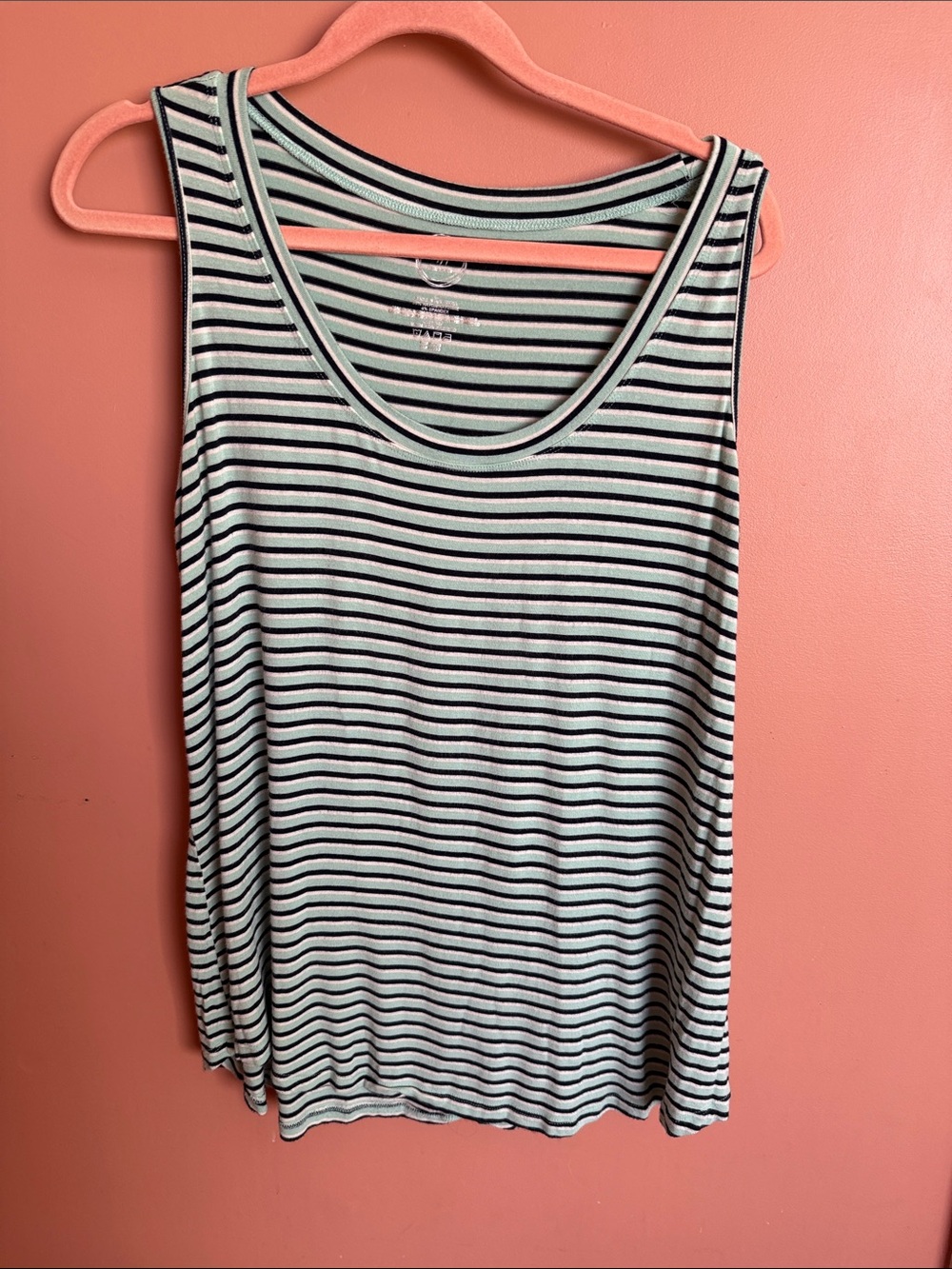 Maurices Mint Green & Black Striped Tank